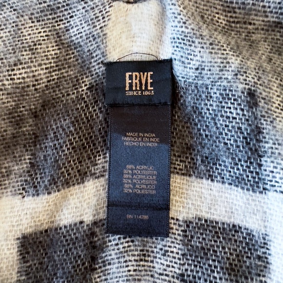 Frye Western Poncho Wrap Large XL Southwestern Boho Cowboy Rodeo Ruana Cape - Picture 3 of 12